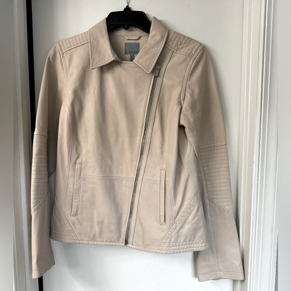 Salt flats leather moto jacket